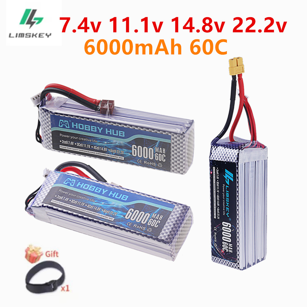 4S Lipo Battery 14.8V 6000Mah - 7,4V 11,1V 14,8V 22,2V 6000mAh LiPo-batterij