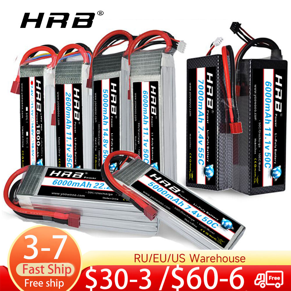 HRB Lipo Batterij 2S 3S 4S 6S  - 6S Lipo Battery 22.2V 5000Mah recensie en prijs
