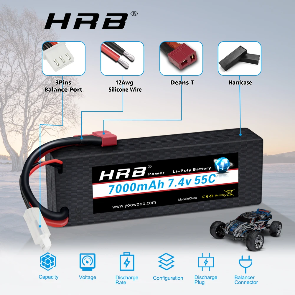HRB Lipo Batterij 2S 3S 4S 6S  - 6S Lipo Battery 22.2V 5000Mah recensie en prijs