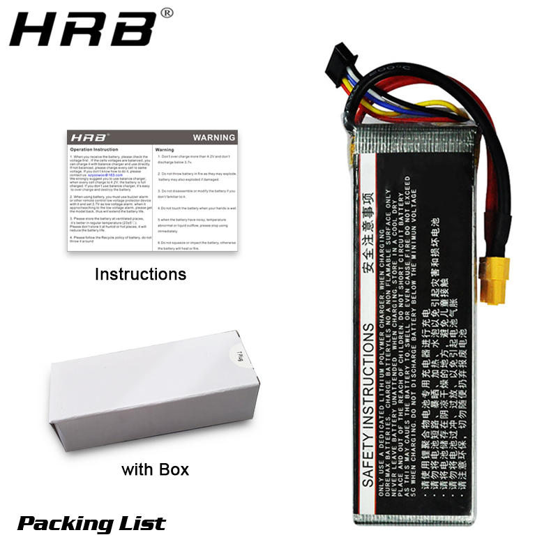 HRB Lithiumbatterij 4S 14.8V 5 - 4S Lipo Battery 14.8V 6000Mah recensie en prijs
